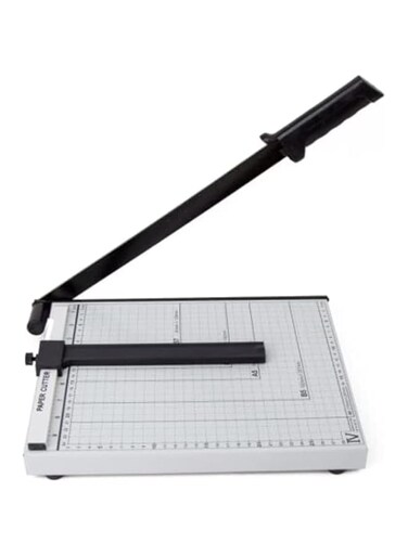 CooToly Paper Cutter,A4 Paper Guillotine,Stack Paper Trimmer Guillotine,Paper Slicer Cutter,Gridded Paper Photo Cutter,Craft Machinefor Office Home or School (sliver)
