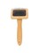 Cryfokt Macrame Slicker Comb with Bag Cushion, Quick Brushing, Finely Polished Bamboo Handle, Easy to Clean, Hanging Storage, Dog Slicker Brush Grooming Tool for Pet (S)