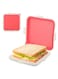 Reusable Silicone Sandwich Containers - BPA Free, Dishwasher Safe (Pink)