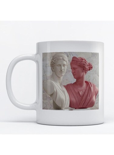 Figures Printed Coffee Mug White
