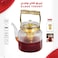 Borosilicate Ribbed Glass Teapot with Infuser - 1100ml Gold Handle Heat Resistant Stovetop Tea Kettle

