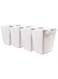 4 Pack Hanging Cup Holders,Trolley Basket Storage,Rolling Cart Accessorie,4.75x4"Storage Containers Hanging Buckets Hanging Bins,Plant Container,Make Up Pencil Holder,Hanging Kitchen Container(White)