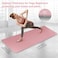 MahMir Yoga Mat Anti-Slip Exercise Mat with Carrying Bag Fitness Mat for Pilates 183CM*61CM*6MM Thickness for Woman Man Beginners Dark (Pink + Light Grey)