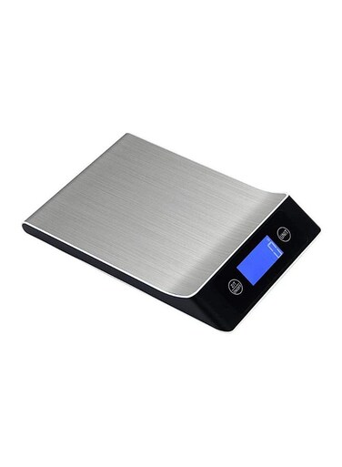 LCD Digital Touch Button Kitchen Food Scale Black/Silver