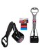 HAPPY PUSS Foldable Pet Poop Scoop: Durable, Portable, High-Strength Material with Long Handle. Includes 3 Free Rolls of Waste Bags for Easy Outdoor Cleaning. (BLACK)