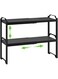 U-HOOME 2 Tier Expandable Cabinet Countertop Shelves, Spice Rack,Stackable Kitchen Shelves Organizers Cabinet Shelf Organizer Rack, Adjustable Counter Cupboard Pantry Organizer Shelf Rack Stand