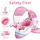 Swim Bobo Baby Swimming Float Inflatable With Sun Protection Canopy - Pink Airplane