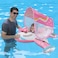 Swim Bobo Baby Swimming Float Inflatable With Sun Protection Canopy - Pink Airplane