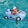 Swim Bobo Baby Swimming Float Inflatable With Sun Protection Canopy - Blue Car