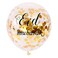 ESSEN 15 Pcs Eid Mubarak Decoration Balloons Set 5 Gold, 5 Rose Gold, 5 Silver Confetti Balloons for Eid al Fitr Eid al Adha Decor Party Supplies