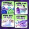 ESSEN Galaxy Slime Kit Glow in the Dark DIY Slime Making Kit Make Your Own Slime Galaxy Set Toys for Kids Girls Boys Birthday Gift Toy DIY Butter Slime Fluffy Arts Crafts Set with 33 Accessories