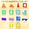 ESSEN Magnetic Tiles 122 PCS Building Blocks Magnet Toys for Kids Toddlers Educational Toys STEM Building Blocks 3D Magnet Puzzles Stacking Blocks for Boys Girls Set with 2 Cars and Ideas Book