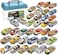 ESSEN 36 Pcs Pull Back Race Toy Cars Set Party Favors with Map and Storage Box for Kids Boys Girls Toddlers