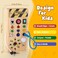 Baby Busy Board Montessori Wooden Busy Board for Toddlers with 8 LED Light Switches Sensory Toys with Lights Baby Travel Toys Gift for 1 + Year Old Baby Toddler Educational Learning Activities

