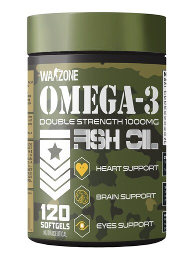 Warzone Omega 3 Fish Oil - 1000mg With EPA &amp; DHA - 120 Softgels