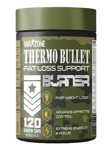 Warzone Thermo Bullet (120 Capsules) - Fat Loss Support, Appetite Control &amp; Extreme Energy