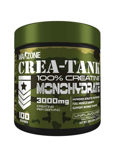Warzone Crea-Tank 100% Creatine Monohydrate 100 Servings - Strength, Power &amp; Muscle Growth