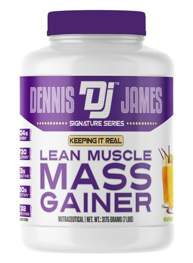 Dennis James Signature Series Lean Muscle Mass Gainer, 7Lbs - High-Calorie Lean Mass Formula With 60g Protein &amp; 104g Carbs (Mango)