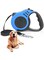 MAKINGTEC Retractable Dog Leash Heavy Duty Dog Leash Suitable for Dogs Up to 25kg, 5m Strong Nylon Tape Anti-slip Handle One-hand Brake One-touch Suspension Lock Tangle-free (Blue)