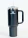 Quencher H2.0 FlowState 40oz Black Stainless Steel Travel Tumbler with Leakproof Lid &amp; Reusable Straw &acirc;&euro;&ldquo; Double-Walled Vacuum Insulated Design Keeps Drinks Hot for 7 Hours/Cold for 24 Hours &acirc;&euro;&ldquo; Durable, Portable, Eco-Friendly, Perfect for Coffee, Tea, Smoothies &amp; More