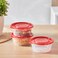 LocknLock EzLock 350ml Round Food Storage Containers &ndash; Set of 3, Stackable &amp; Microwave-Safe