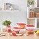 LocknLock EzLock 350ml Round Food Storage Containers &ndash; Set of 3, Stackable &amp; Microwave-Safe
