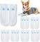 NALACAL Disposable Dog Booties, 12Pcs for Paw Protection Dog Feet, Covers Pet Shoes for Dogs, Paw Wound Recovery Protectors with 1 Roll Dog, Paw Bandage for Medium Small Dogs (Blue, 12 Pack)