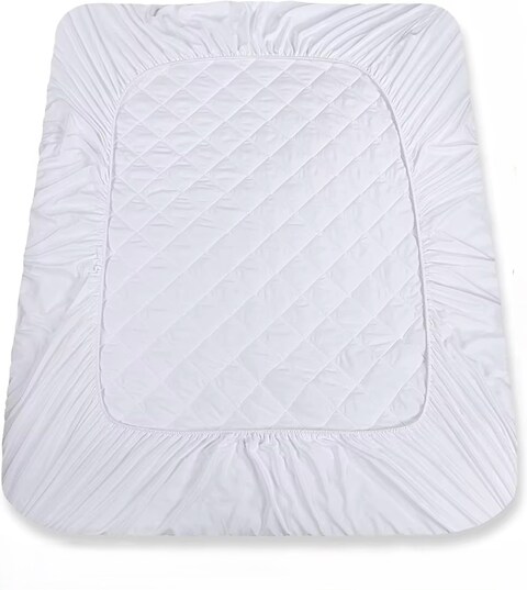 MAXQON Mattress Protector Cotton Soft Quilted, 100%Waterproof, Color White, King Size 180x200+30cm