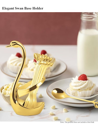 Elegant Small Gold Swan Base Holder for Coffee Bar &amp; Dining, Perfect for Wedding &amp; Entertaining Table Decor
