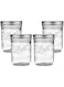 Ball Wide Mouth Mason Jars 16 oz Set of 4 Half Quart Mason Jars Canning with Lids For Canning Fermenting Pickling Decor Freezing Microwave And Dishwasher Safe