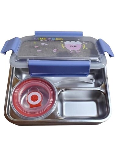 Lunch Box 3-Compartment Lunch Box &ndash; Leak-Proof, BPA-Free, Microwave Safe, Reusable Food Container for Kids &amp; Adults, Ideal for School, Office, and Meal Prep