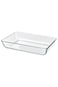 dish, clear glass, 35 x 25 cm