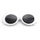 ShadesOnParty The Culture Classic's Sunglasses Cobain Oval Thick Frame Clout Goggles (White Frame + Grey Lens)