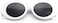 ShadesOnParty The Culture Classic's Sunglasses Cobain Oval Thick Frame Clout Goggles (White Frame + Grey Lens)