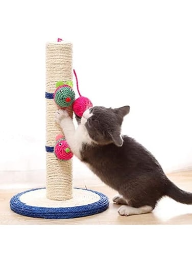 NC Nyganmelloz Natural Sisal Cat Scratching Post Tree Tower with Ball Scratcher Toy Cat Trees
