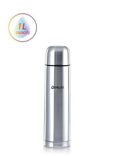 Thermosteel Vacuum Flask (DSFK 1000), Stainless Steel Bottle 1000ml, Double Walled, 100% Food Grade, Inner Copper Wall, and 2-Year Warranty