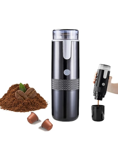 Goshyda Portable Electric Espresso Machine, Rechargeable Mini Handheld Coffee Maker, Compatible with Coffee Capsules, Ground Coffee, for Camping Travel RV Office