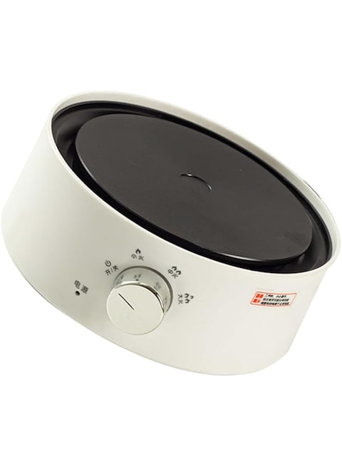 woshow Electric Mini Stove, Electric Hot Plate Far Infrared Heating 360 Degree Vertical Heating Even Heating Round Body Fast for Coffee (White)