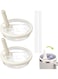 2 Pack 40 Oz Tumbler Flip Straw Lid Replacement Fit For Stanley Quencher Spill Proof Splash Resistant Tumbler Lids Reusable Tumbler Cover For Stanley Cup (Off-white)