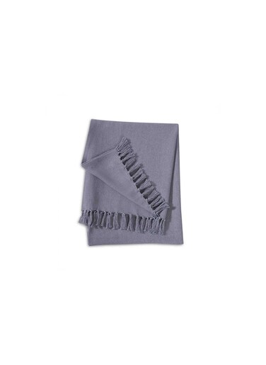 Home Maeve Throw With Fringes 130X170cm - Grey