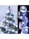 GIHOO Christmas Tree Ribbon String Lights -32ft -100 LED (5cm- Silvery Cold Light)