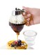 Glass Syrup Dispenser, Drip Free Glass Honey Dispenser with Stand, Honey Glass Container, Syrup Bottle 8 oz