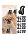 Snoquir Clothes Hanger Connector Hooks[Non-Slip Velvet Coating][Compliment Your Velvet Hangers]Flocking Hanger Extender Hooks Space Saver Heavy Duty Clothes Hangers Hooks for Closet Organizer, 40 PCS