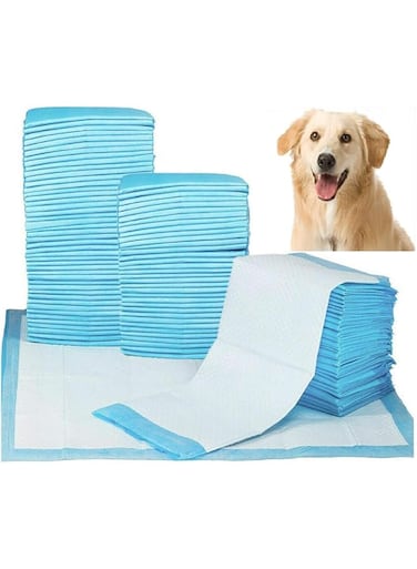 Pet Training Pads Disposable Pee Pad for Dog Puppy Cat Rabbits Pets, Quick Drying No Leaking Super Absorbent 45x33cm-100 Pieces, Blue