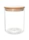 Honey Bee 500ML Round Glass with Bamboo Cover