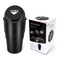 Cup Holder Trash can for car with Lid, Mini Garbage Cans for Back seat Leakproof Vehicle Automotive Cup Holder Car trashcan, Small Trash Bin for Automotive Office Home Kitchen (Black001)