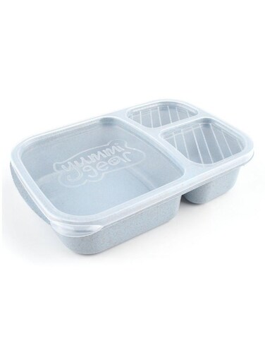 Biodegradable 3-Compartment Bento Lunch Box with Cover