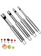 Corer and Pitter Set , Multi-Function Corer and Pitter Remover Set, Stainless Steel Core Remover Tool for Apple, Pear, Cherry, Jujube, Red Dates or More with Sharp Serrated Blade
