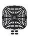 Air Fryer Replacement Grill Pan, Non-Stick Coating Crisper Plate Tray Air Fryer Rack with Rubber Bumpers, Air Fryer Replacement Parts, Dishwasher, BPA