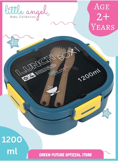 Kids Bento Lunch Box 1200ml &ndash; Leak-Proof, Insulated, Eco-Friendly, with Compartments and Utensils &ndash; Ideal for School &amp; Travel